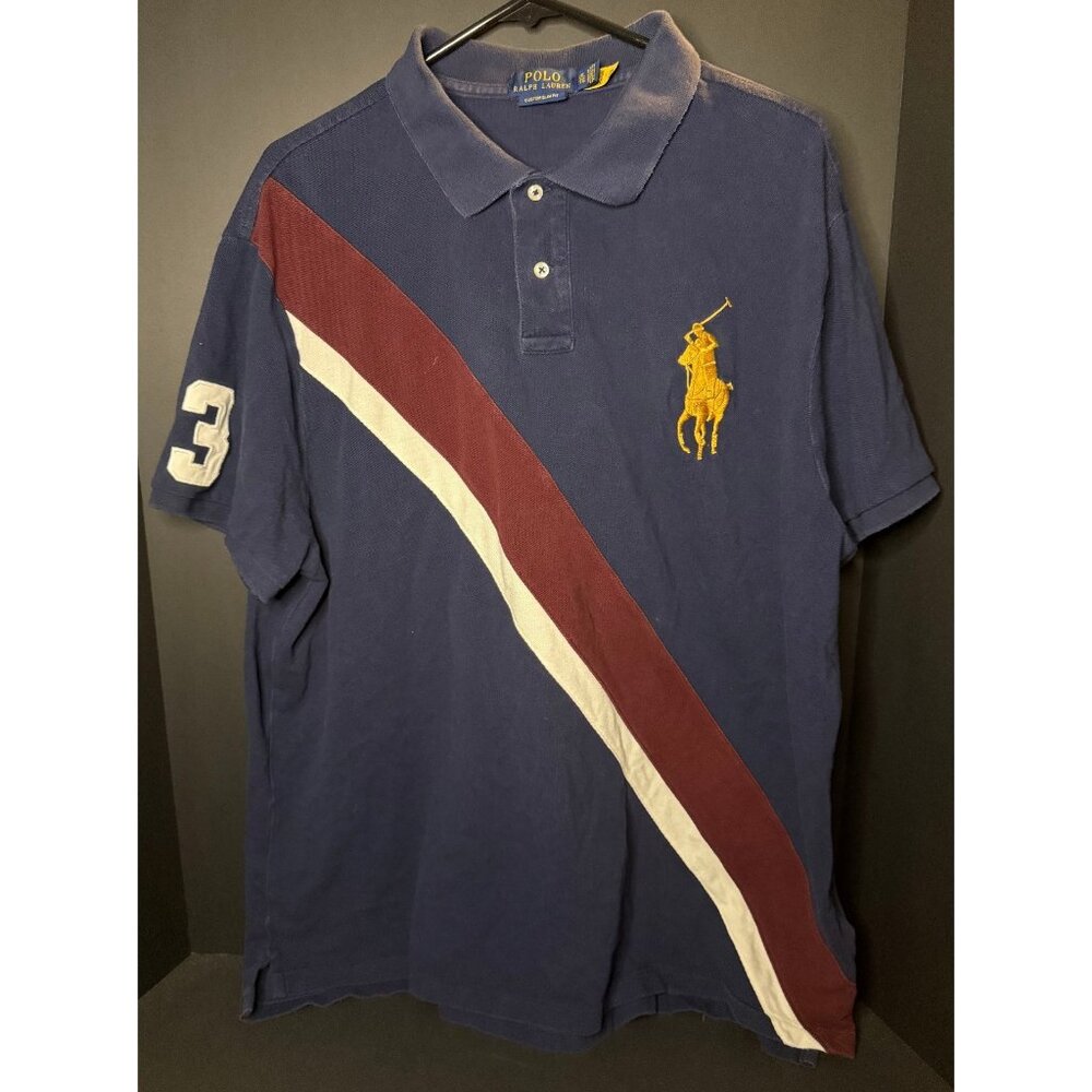 Polo Ralph Lauren Big Pony Banner Stripe Shirt Mens 2XL #3